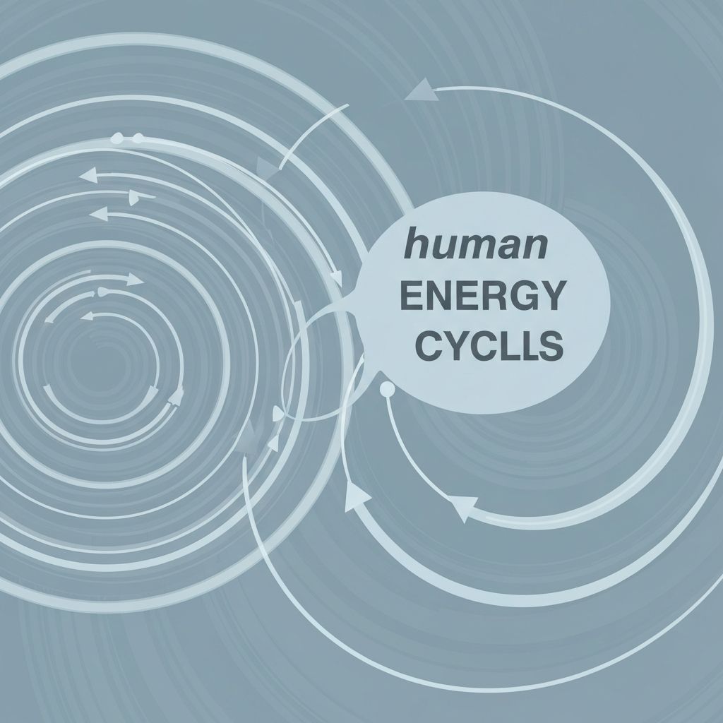 Abstract visualization of human energy cycles